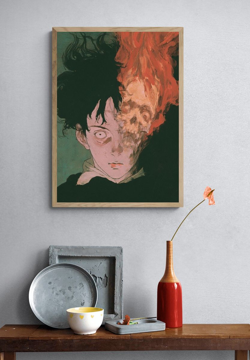 Surreal Anime Portrait Poster. — room view 3