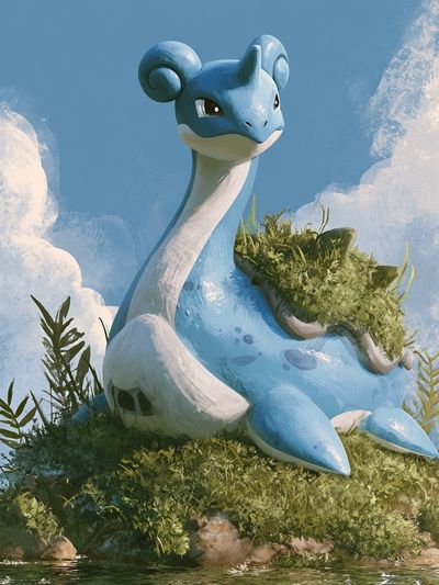 Lapras Fantasy Illustration Poster. poster
