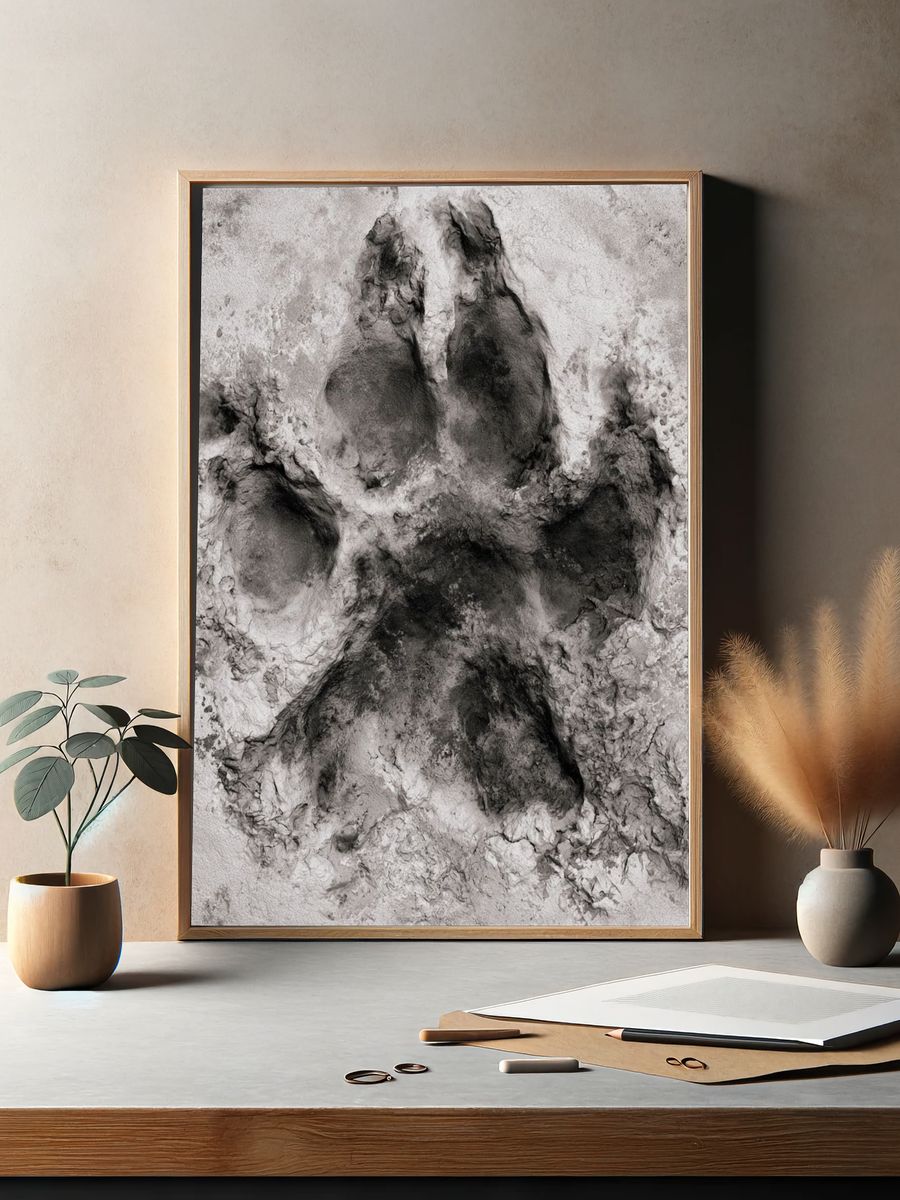 Paw Print Abstract Poster. — room view 2
