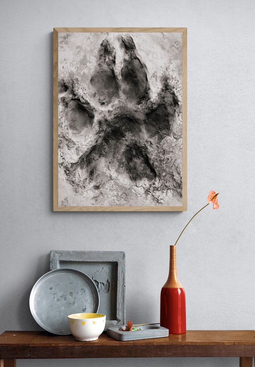 Paw Print Abstract Poster. — room view 3
