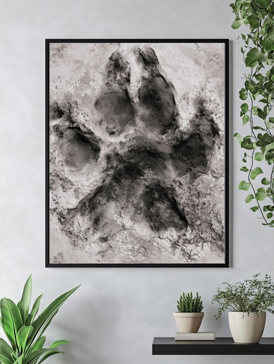 Paw Print Abstract Poster. — room view 4