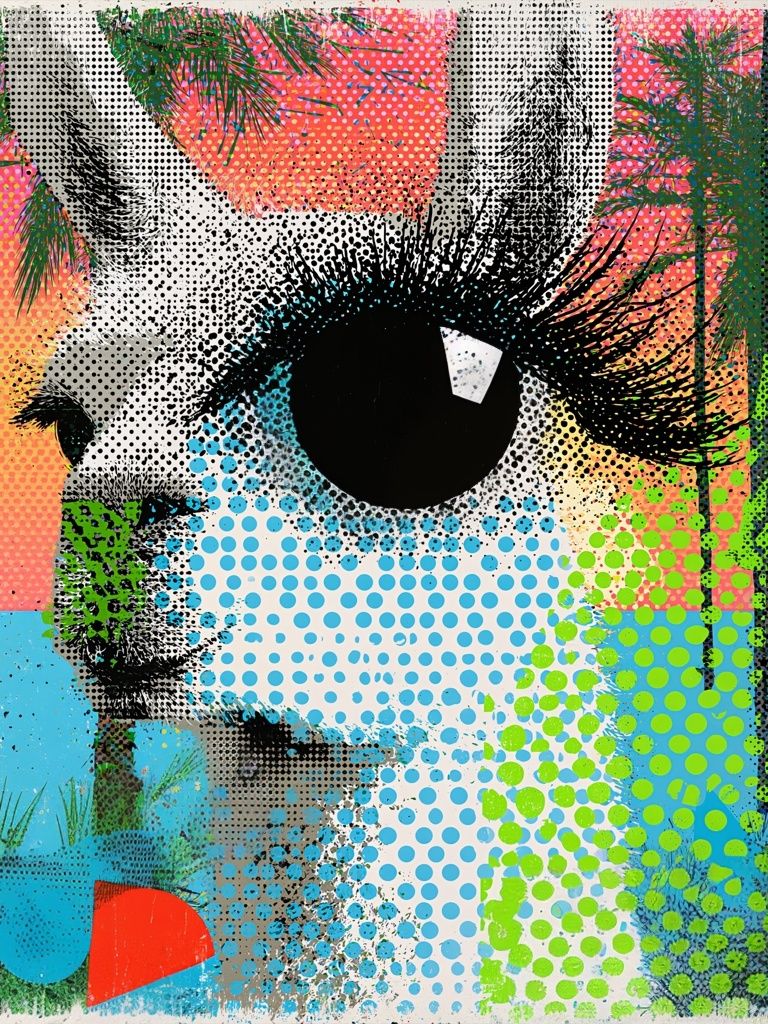 Pop Art Bunny Portrait Poster. poster — animals art