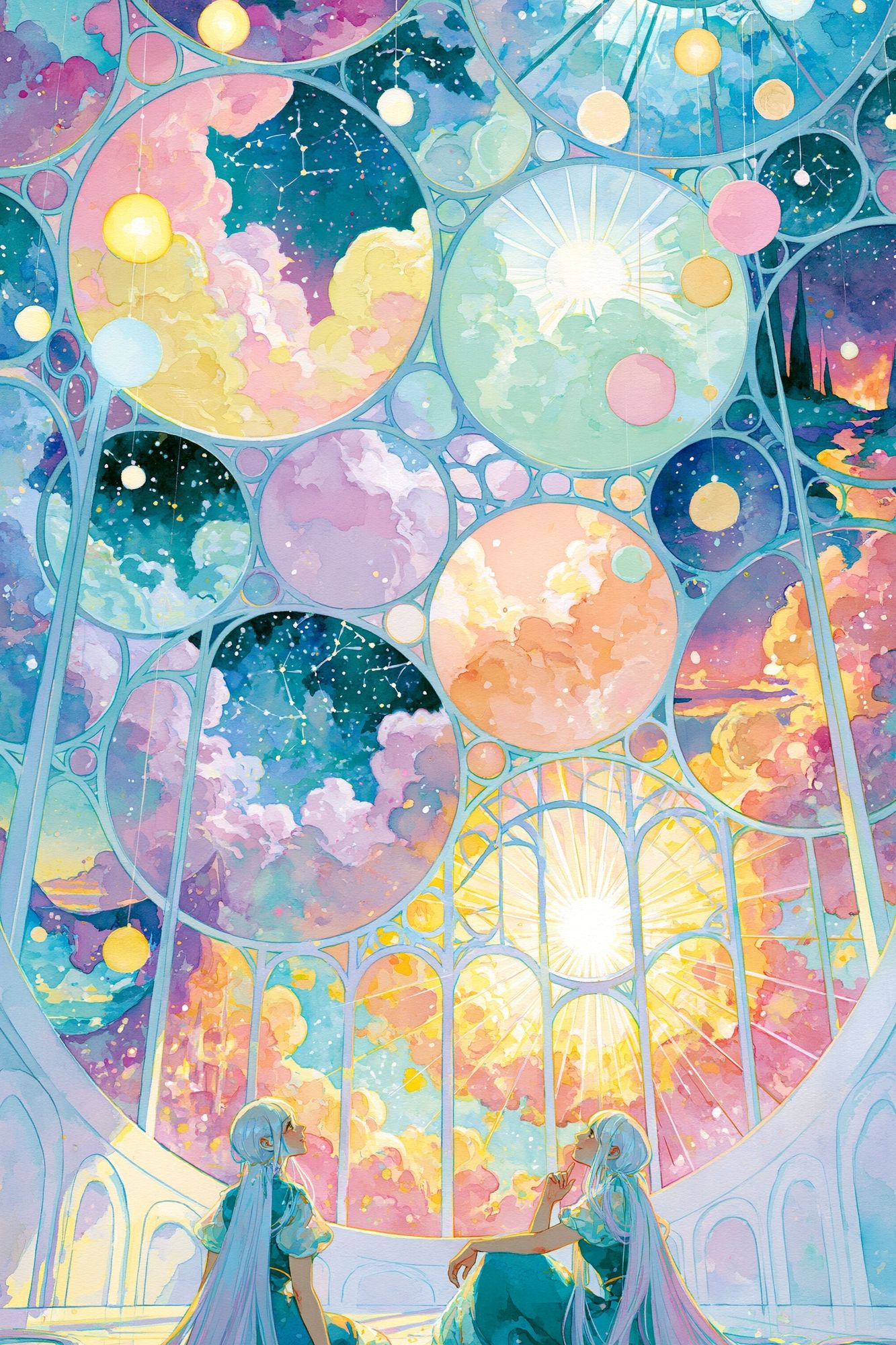 Celestial Dreamscape Anime Poster. poster — anime art