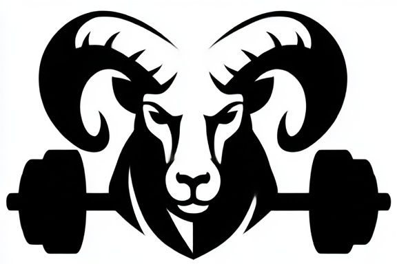 Ram Weightlifting Silhouette Poster. poster — animals art