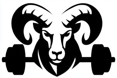 Ram Weightlifting Silhouette Poster. poster