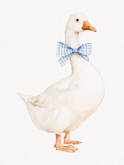 White Goose Watercolor Poster. poster