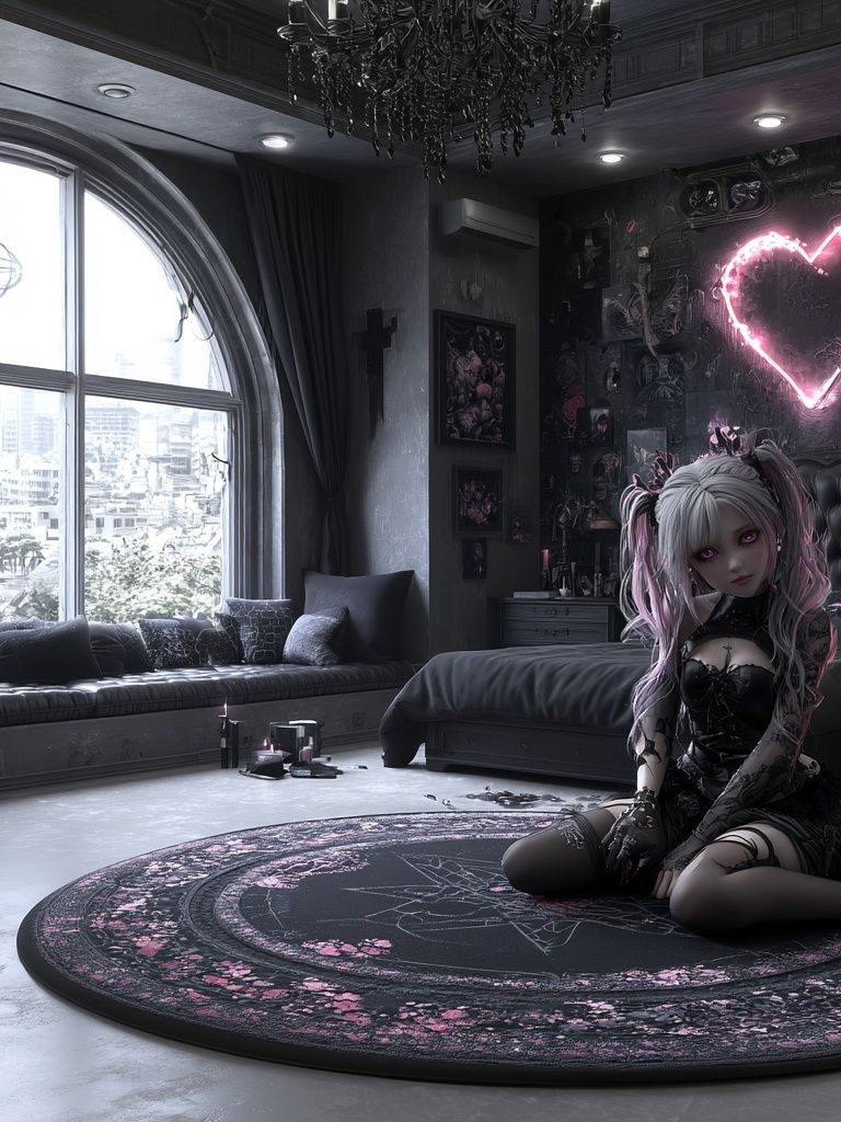 Gothic Anime Bedroom Poster. poster detail