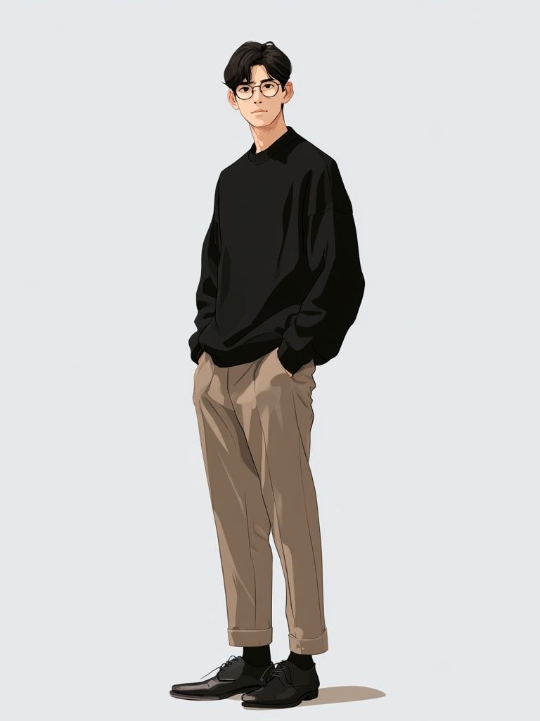 Minimalist Anime Portrait Poster. poster — anime art