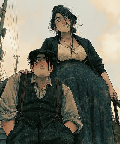 Anime Couple Portrait Poster.