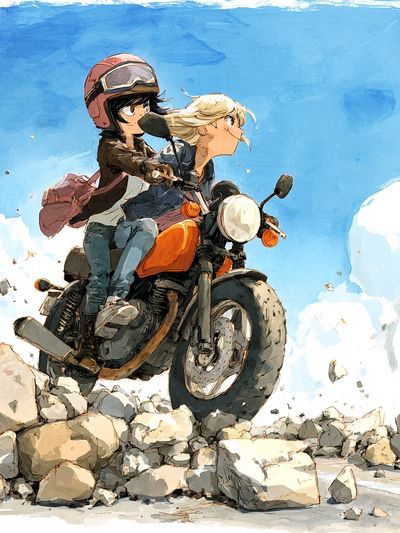 Motorcycle Ride Digital Art Poster. poster