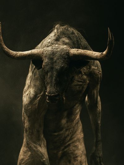 Dark Bull Portrait Poster. poster