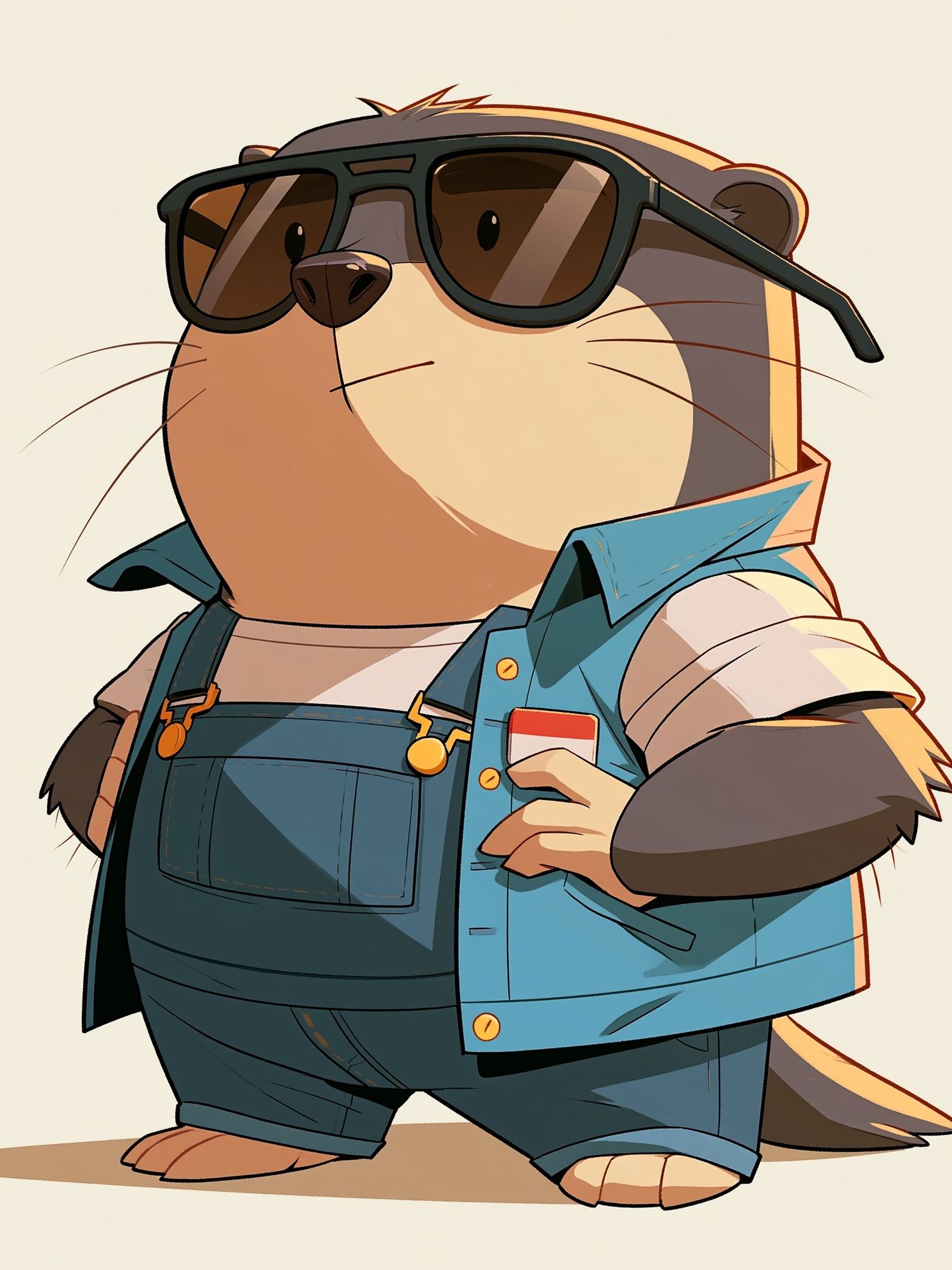 Cool Otter Cartoon Poster. poster — animals art