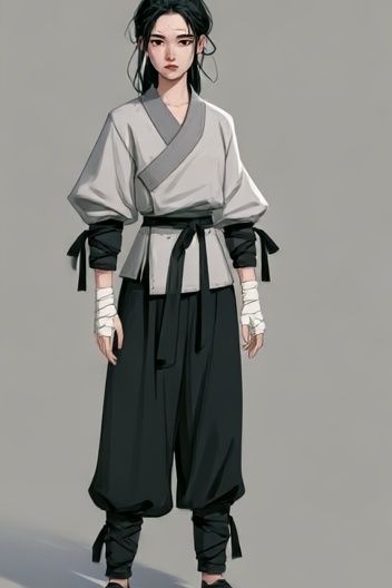 Samurai Girl Illustration Poster. poster — anime art