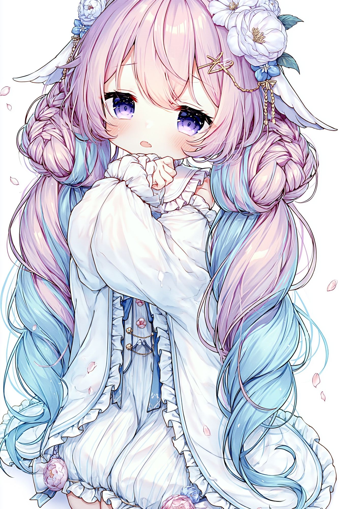 Pastel Anime Girl Portrait Poster. poster — anime art