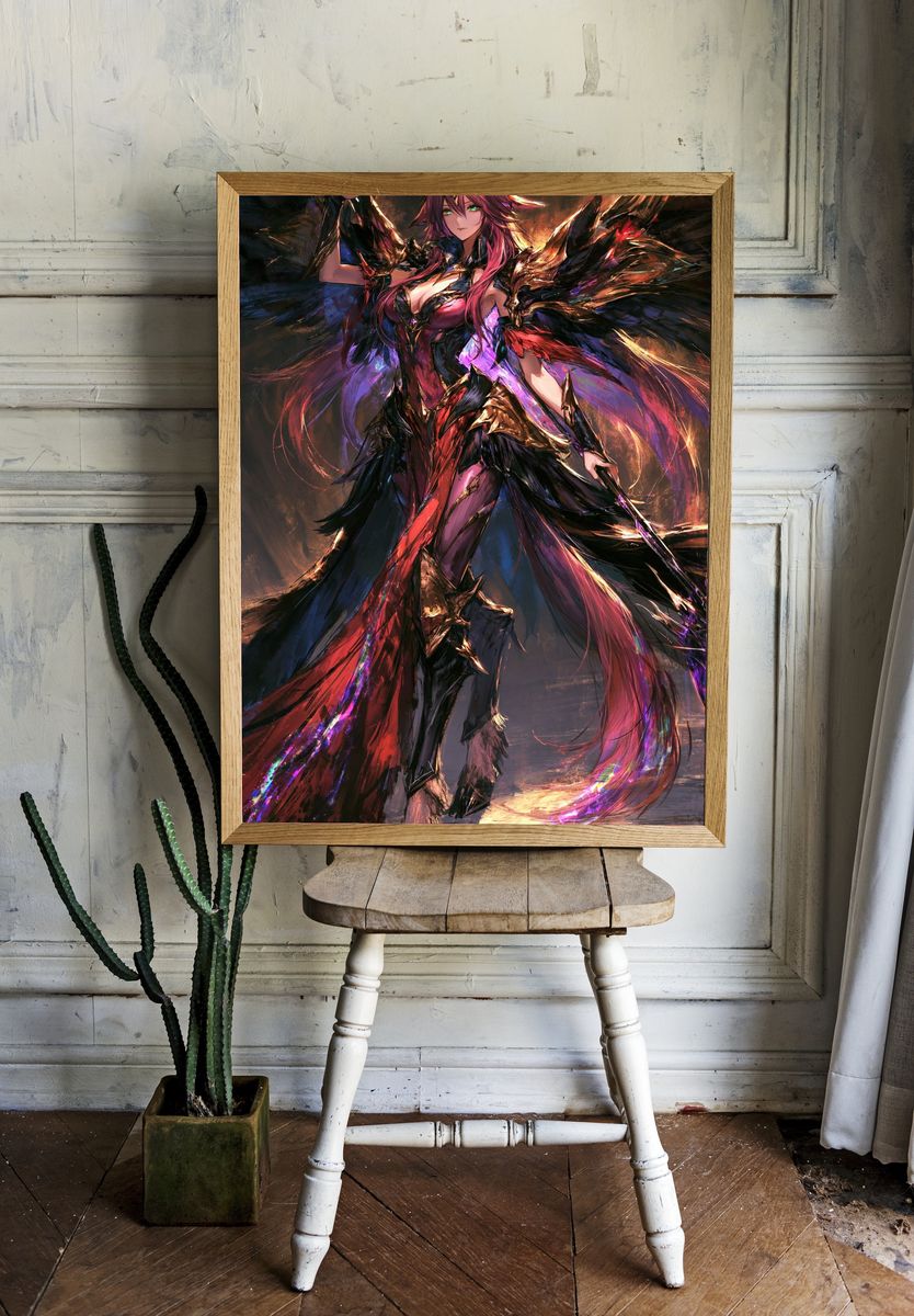 Demon Queen Digital Art Poster. — room view 1