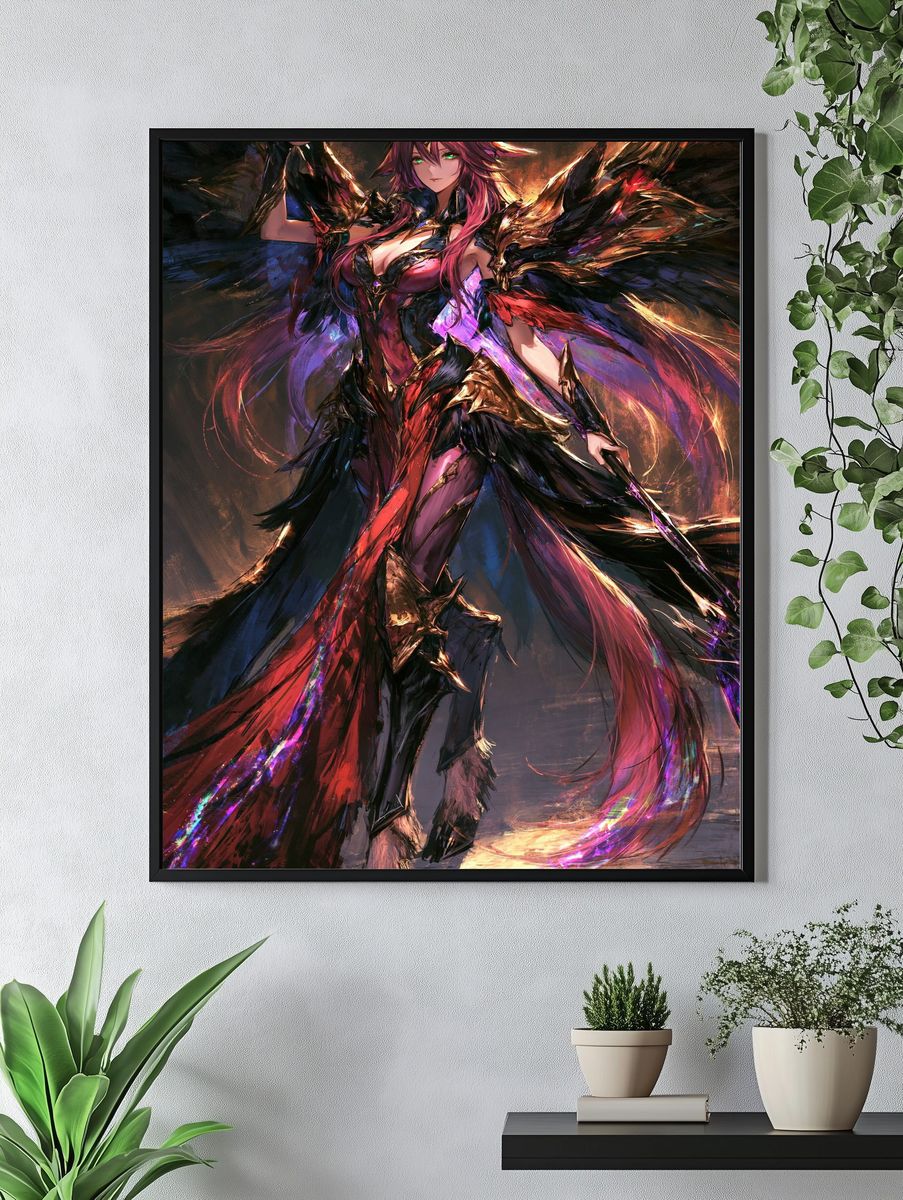 Demon Queen Digital Art Poster. — room view 4