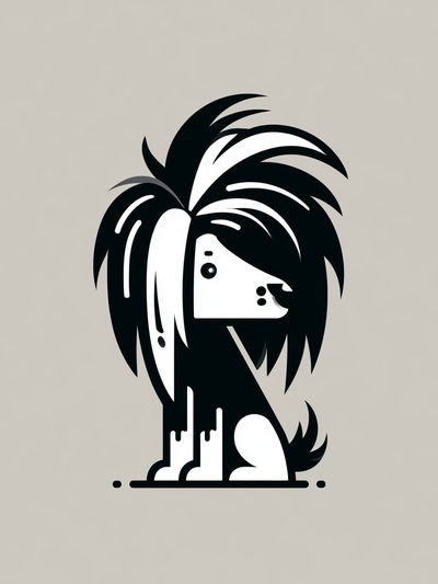 Stylized Dog Illustration Poster. poster