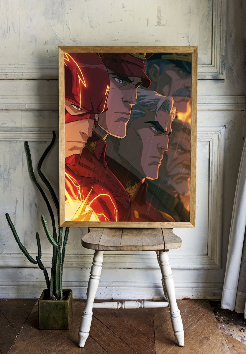 The Flash Heroes Anime Poster. — room view 1