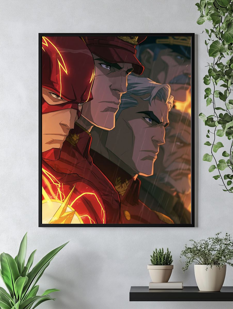The Flash Heroes Anime Poster. — room view 4