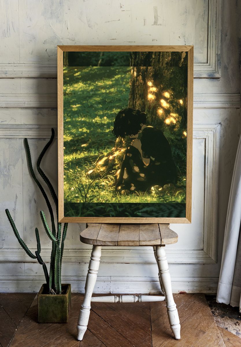 Forest Solitude Studio Ghibli Print. — room view 1
