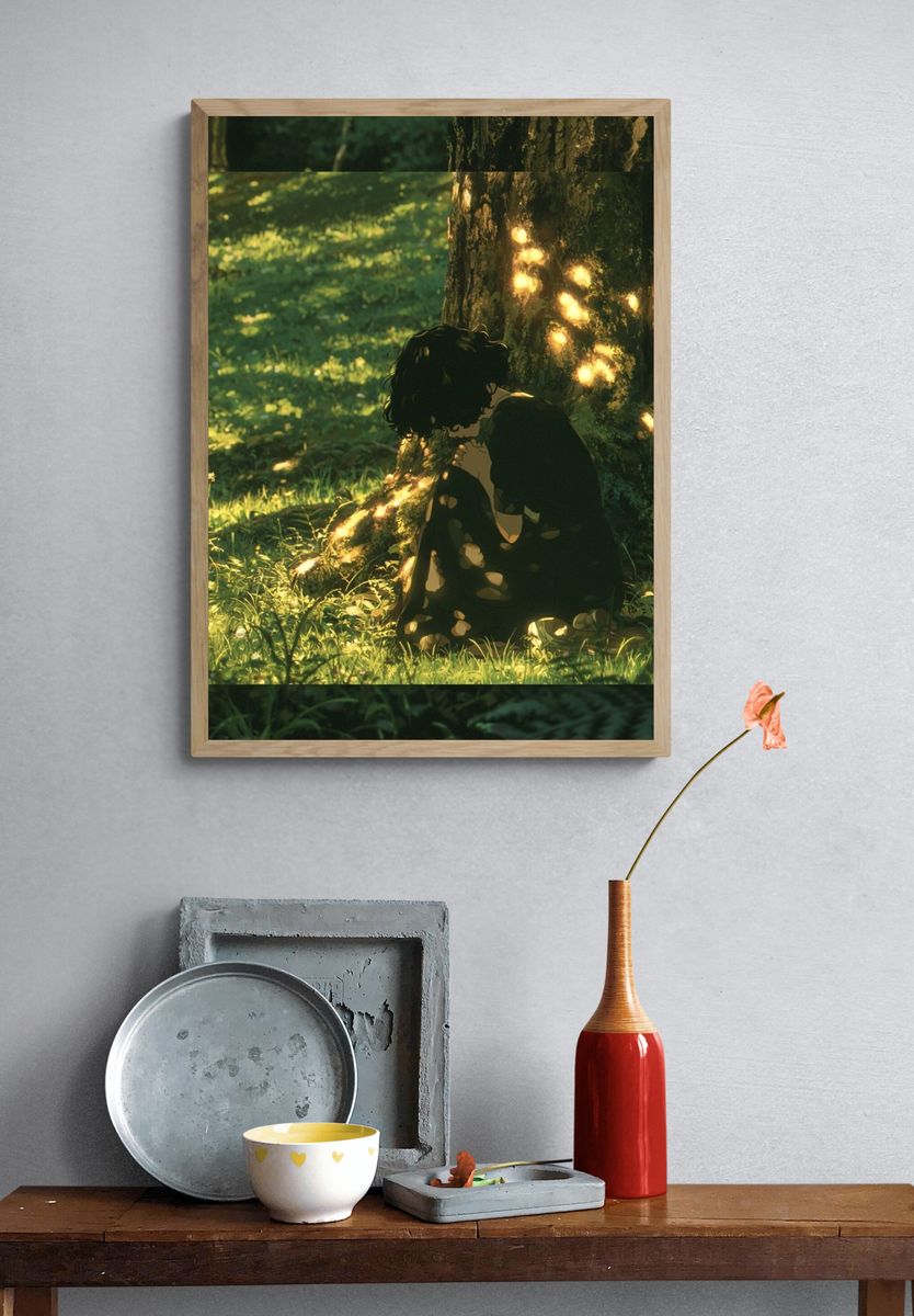 Forest Solitude Studio Ghibli Print. — room view 3