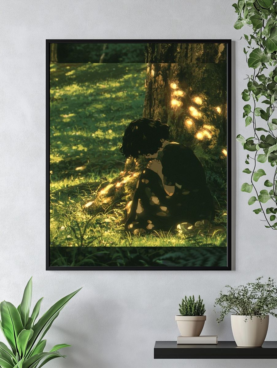 Forest Solitude Studio Ghibli Print. — room view 4