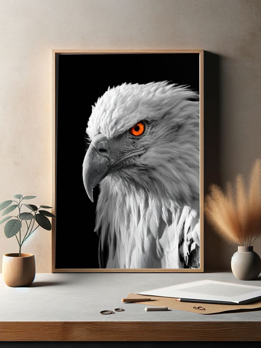 White Eagle Portrait Poster. — room view 2