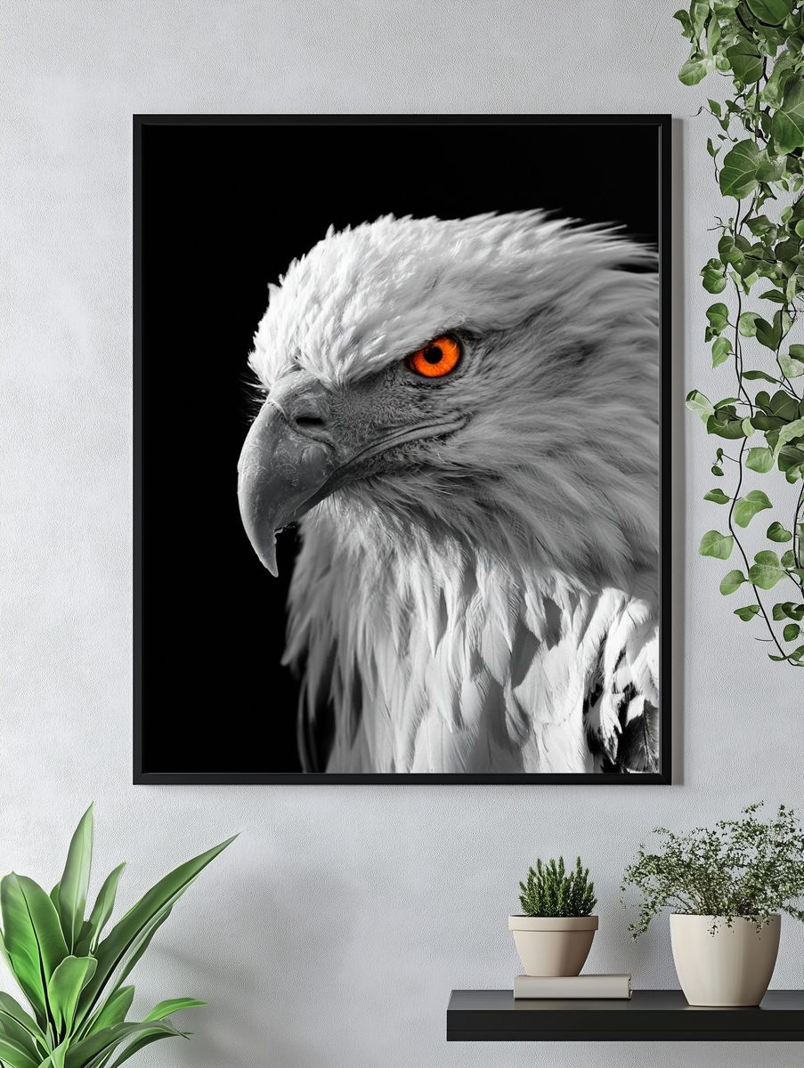 White Eagle Portrait Poster. — room view 4