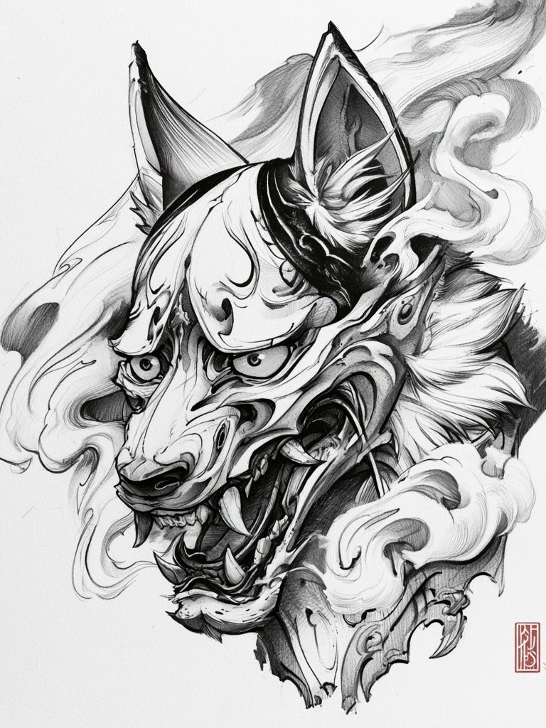 Fox Spirit Ink Poster. poster detail