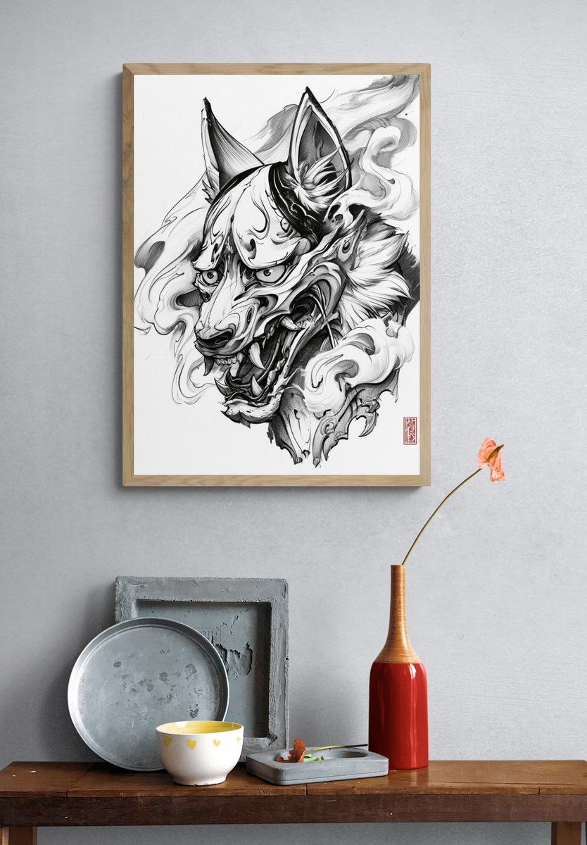 Fox Spirit Ink Poster. — room view 3