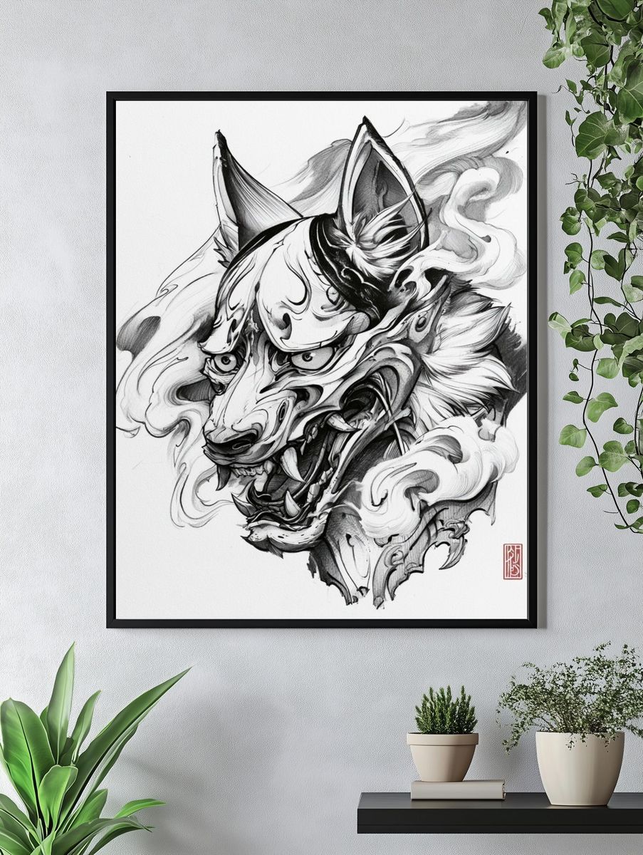 Fox Spirit Ink Poster. — room view 4