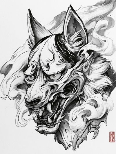 Fox Spirit Ink Poster. poster