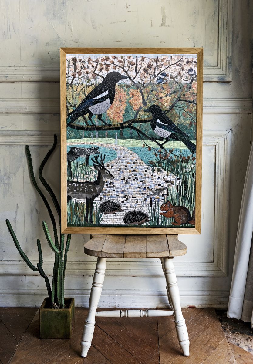 Wildlife Mosaic Poster. — room view 1