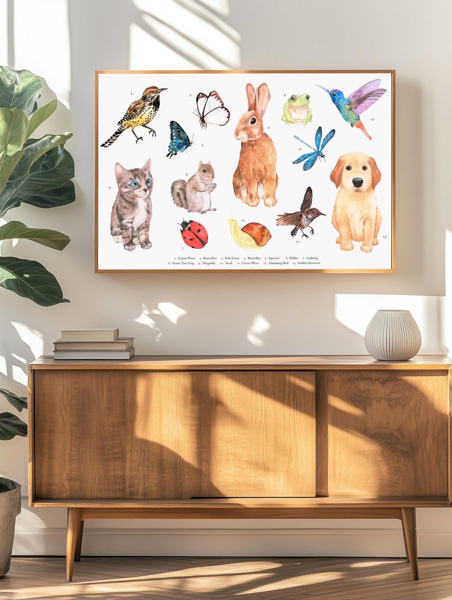 Hand drawn animal set. — room view 3