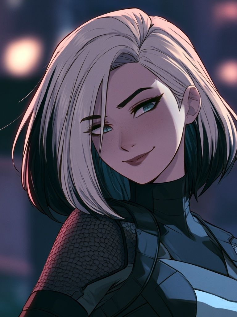 Anime Portrait Digital Art Poster. poster detail