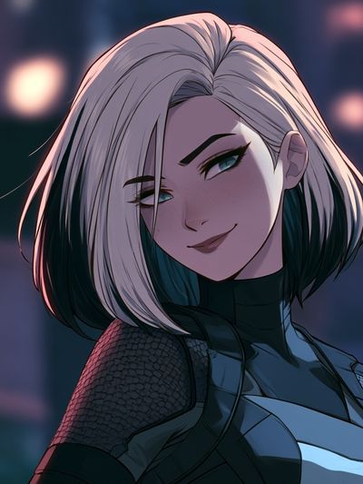 Anime Portrait Digital Art Poster.