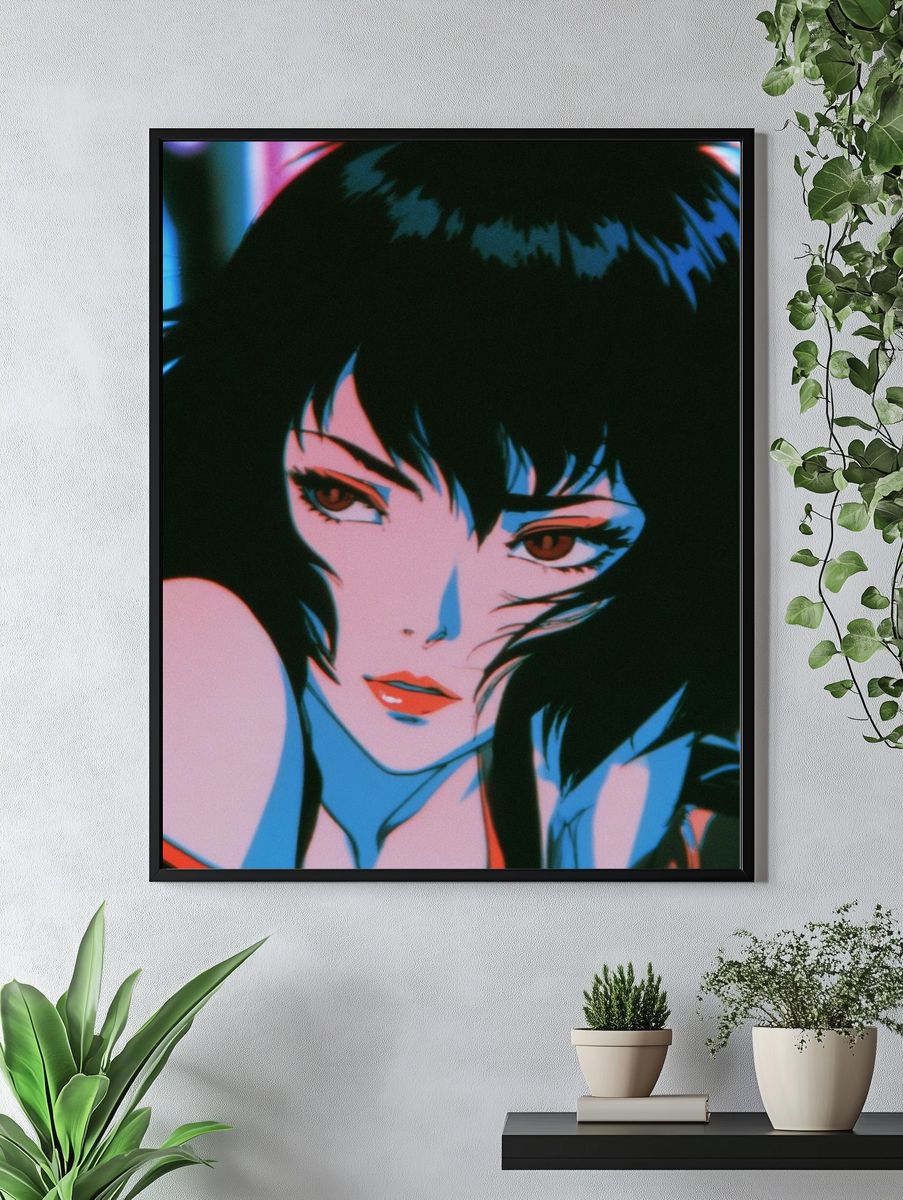 Cyberpunk Anime Portrait Poster. — room view 4
