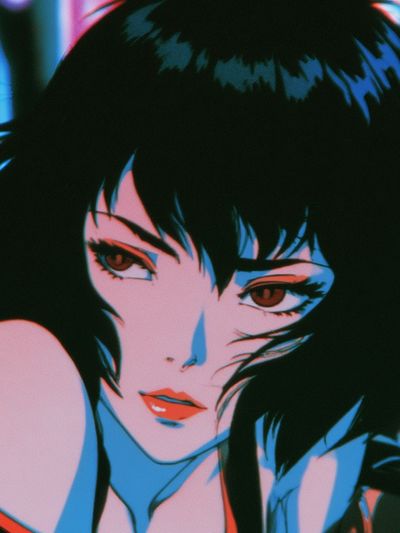 Cyberpunk Anime Portrait Poster. poster