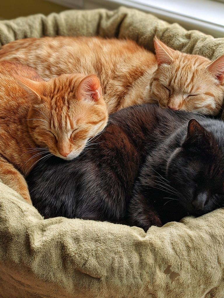 Sleeping Cats Photography Poster. poster — animals art
