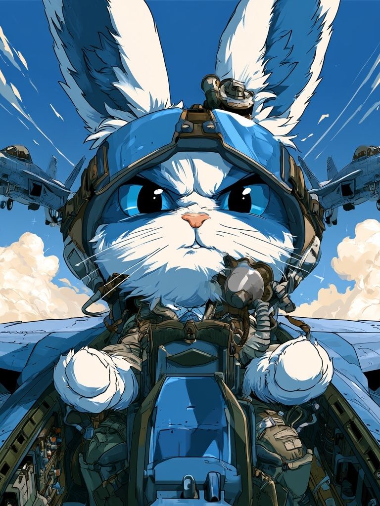 Pilot Cat Fighter Jet Poster. poster detail
