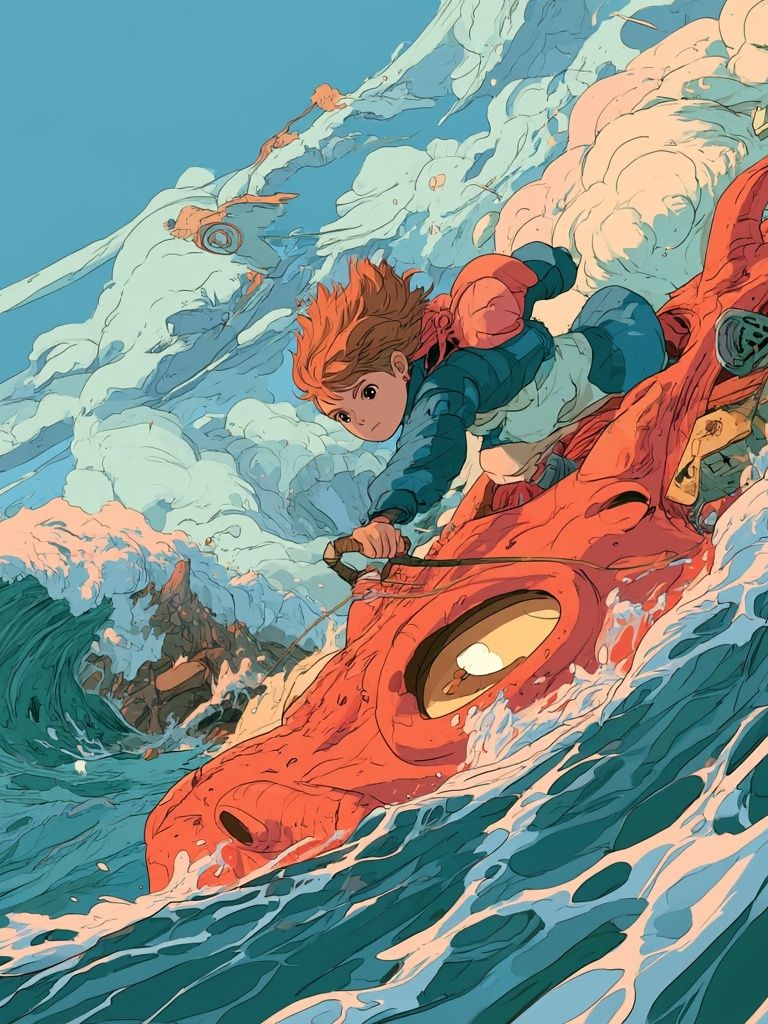 Anime Sea Adventure Poster. poster detail