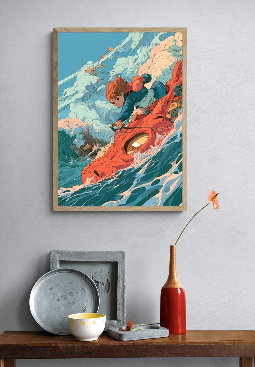 Anime Sea Adventure Poster. — room view 3