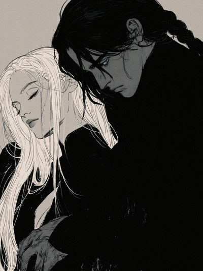 Anime Couple Portrait Print.