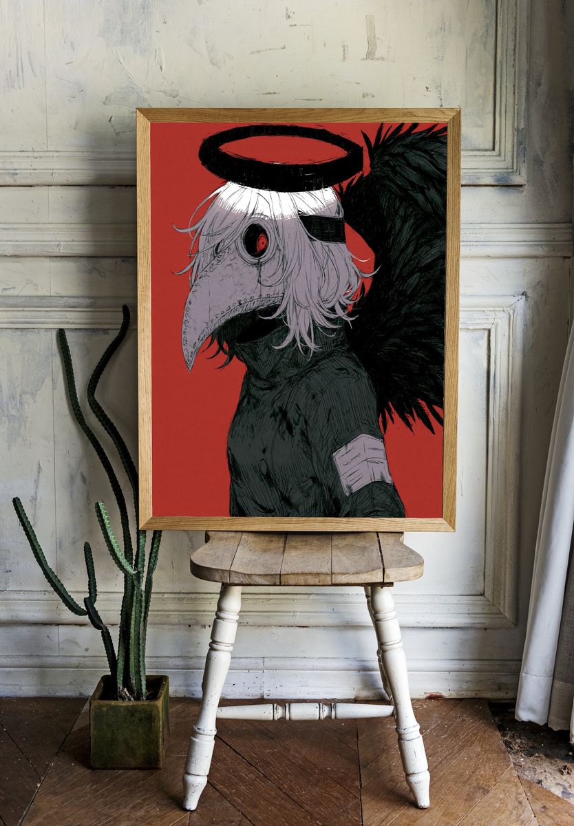 Plague Doctor Anime Poster. — room view 1