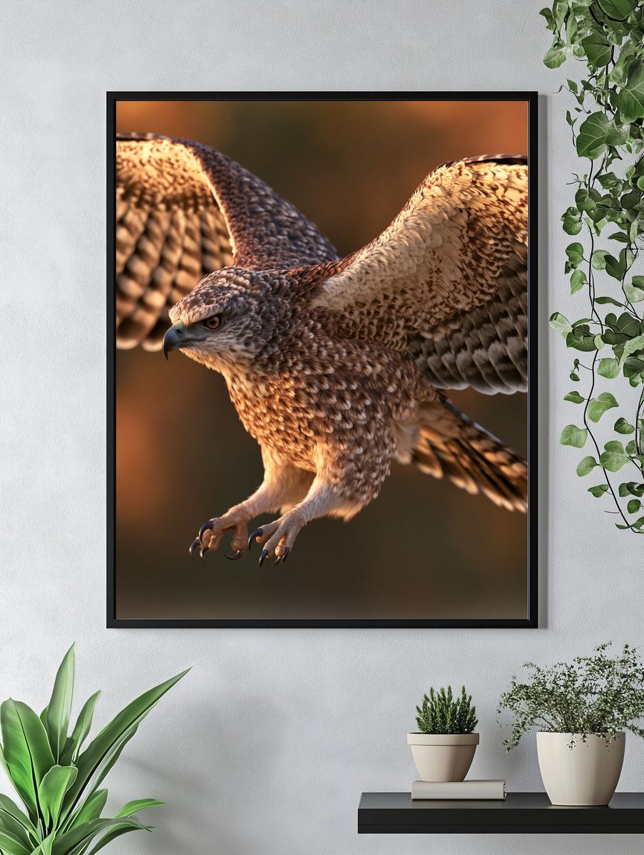 Soaring Hawk Photography Poster. — room view 4