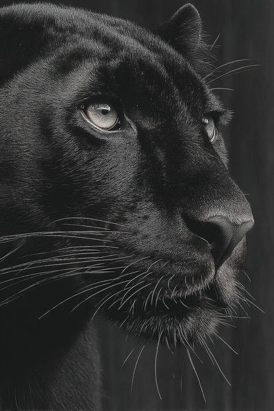 Black Panther Portrait Poster. poster