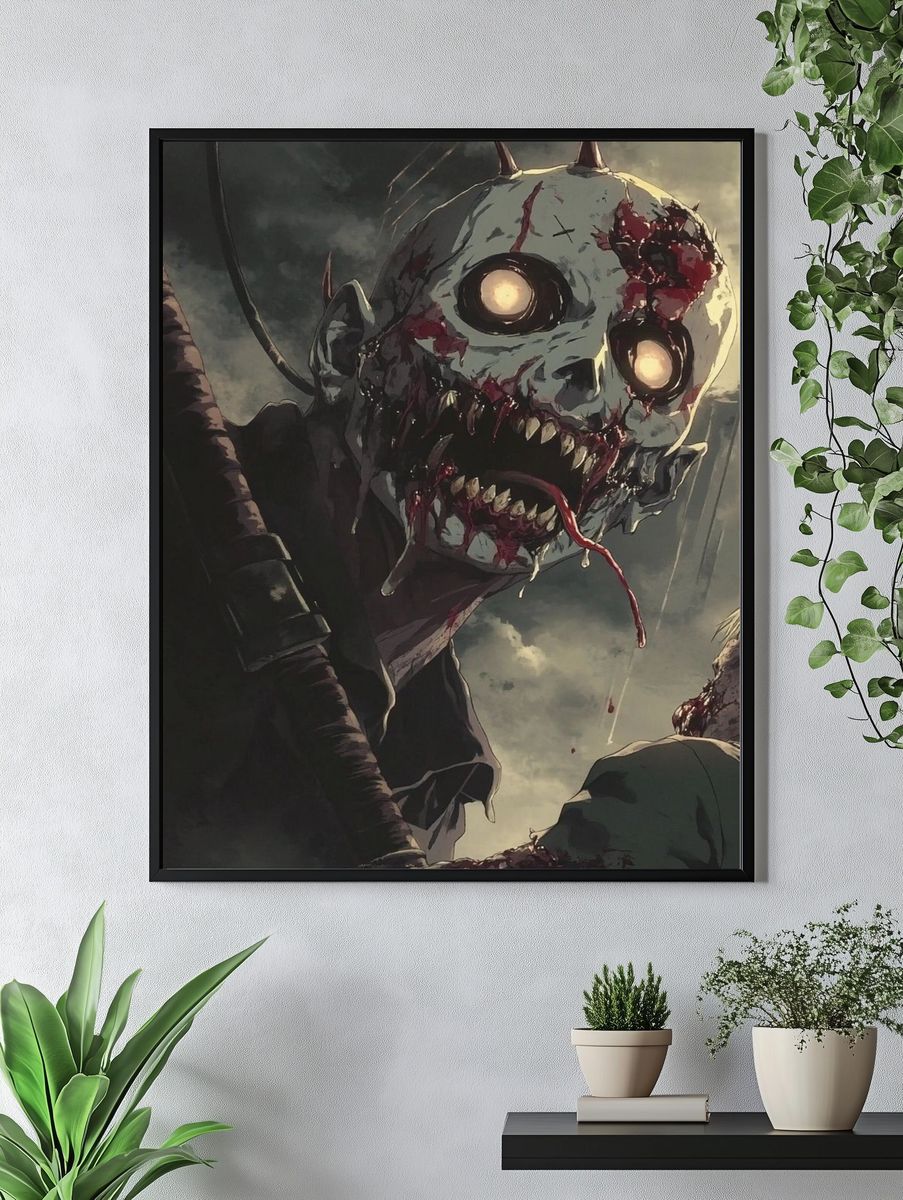 Titan Skull Horror Anime Poster. — room view 4