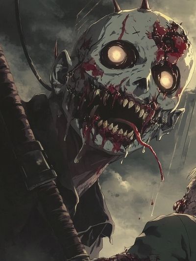 Titan Skull Horror Anime Poster. poster