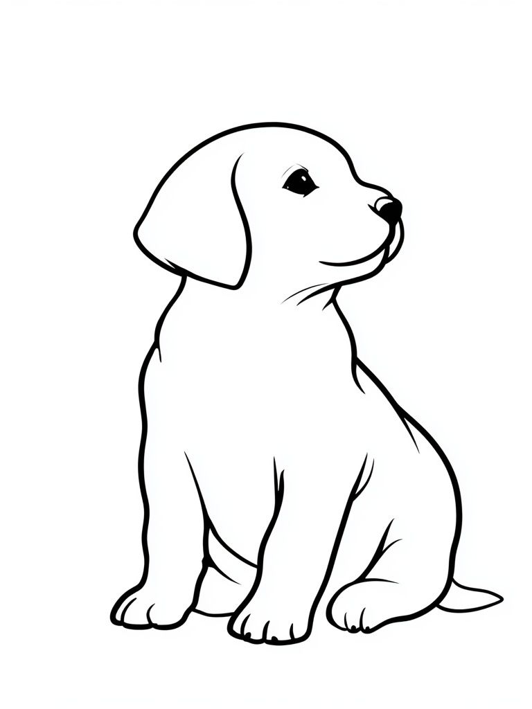 Puppy Line Art Poster. poster — animals art