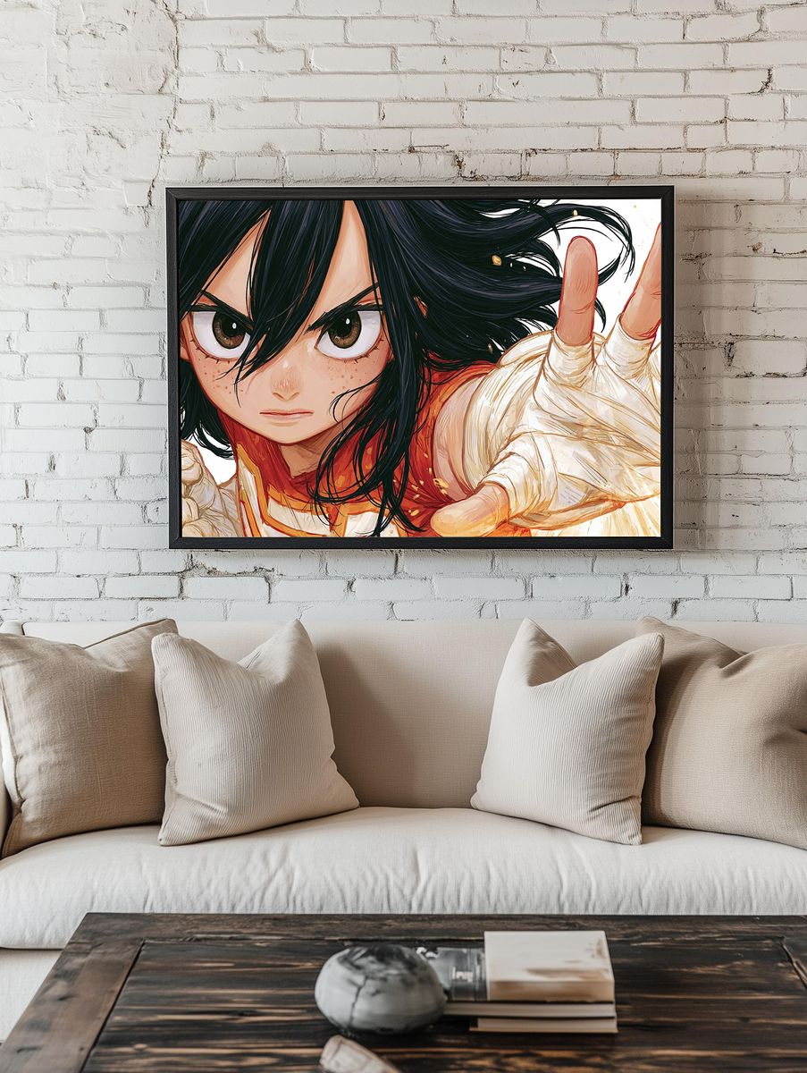 Anime Warrior Portrait Print. — room view 1